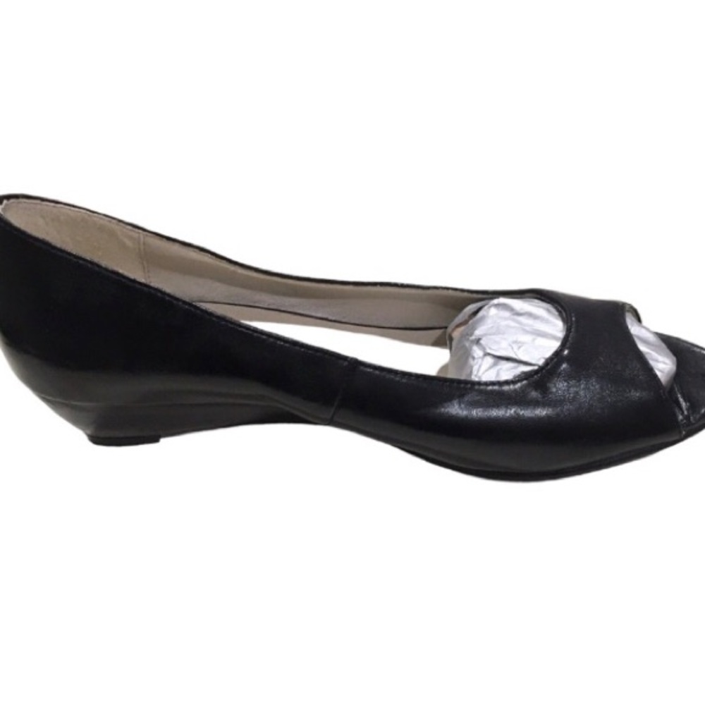 Sbicca of California Elegant Black Peep Toe Wedge Shoes 7.5 - Picture 2 of 6